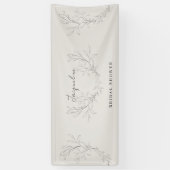Bannière de Fête des mariées de feuillage de crème (Vertical)