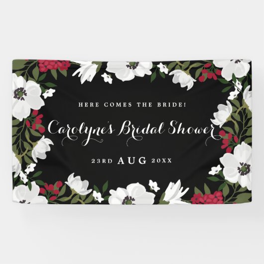 Bannière de Fête des mariées de fleurs d'anémones (Horizontal)