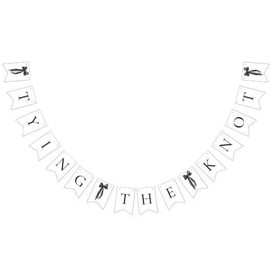 Bannière de Fête des mariées de noeud en noir (Tout)