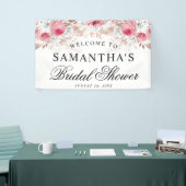 Bannière de Fête des mariées élégante rose et blan (Salon professionnel)