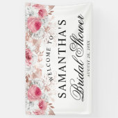 Bannière de Fête des mariées élégante rose et blan (Vertical)