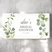 Bannière de Fête des mariées Eucalyptus vert