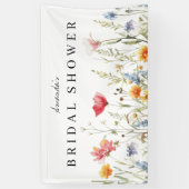 Bannière de Fête des mariées Fleur sauvage aquarel (Vertical)