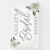 Bannière de Fête des mariées florale blanche simpl (Verticale)