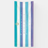 Bannière de Fête des mariées nautique à aquarelle (Vertical)