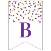 Bannière de Fête des mariées Purple Gold Confetti (Deuxième drapeau)
