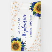 Bannière de Fête des mariées Rose bleu Sunflower L (Vertical)