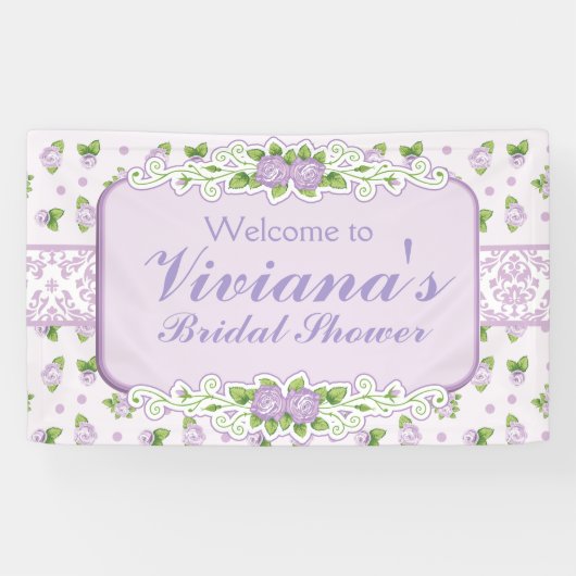 Bannière de Fête des mariées Rose Lavender (Horizontal)