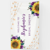 Bannière de Fête des mariées Rose violet des lumiè (Vertical)