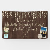 Bannière de Fête des mariées rustique (Horizontal)