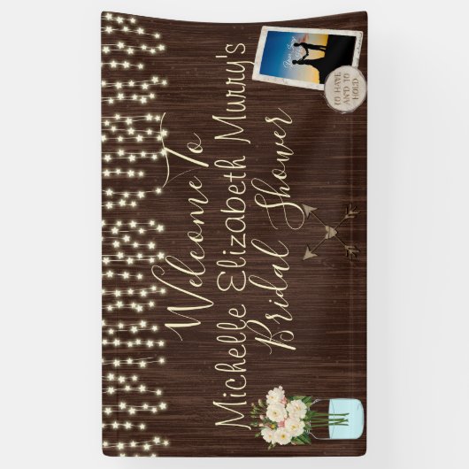 Bannière de Fête des mariées rustique (Vertical)