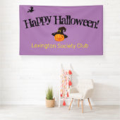 Bannière de fête d'Halloween de sorcière de citrou (Insitu)