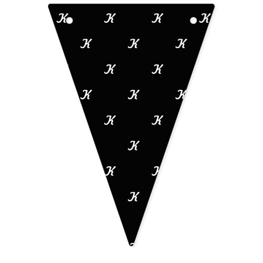 Bannière de fête initiale (noir et blanc) (Troisième drapeau)