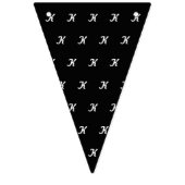 Bannière de fête initiale (noir et blanc) (Premier drapeau)