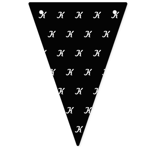 Bannière de fête initiale (noir et blanc) (Premier drapeau)