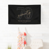 Bannière de fête pour 70e anniversaire Moderne Bla (En situation)