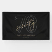 Bannière de fête pour 70e anniversaire Moderne Bla (Horizontal)