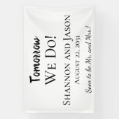 Bannière de fête pour dîner de répétition «Demain, (Verticale)