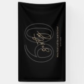 Bannière de fête pour les 60 ans de Modern Black G (Vertical)