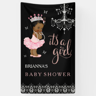 Bannière de fête prénatale Ethnique Princesse C'es