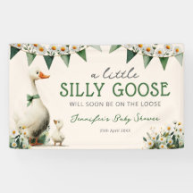 Bannière de fête prénatale Little Silly Goose