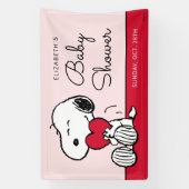 Bannière de fête prénatale Snoopy | Little Sweethe (Verticale)
