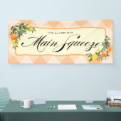 Bannière de fête prénuptiale orange (Salon professionnel)