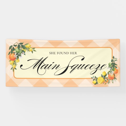 Bannière de fête prénuptiale orange (Horizontal)