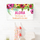 Bannière de fête tropicale Aloha Luau (En situation)