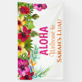 Bannière de fête tropicale Aloha Luau (Vertical)