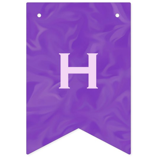 Bannière de fête violette pour anniversaire heureu (Deuxième drapeau)