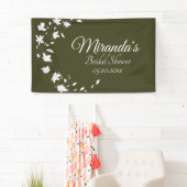 Bannière de Fêtes des mariées florales vert et bla (En situation)