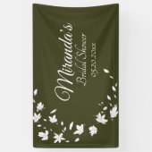 Bannière de Fêtes des mariées florales vert et bla (Vertical)