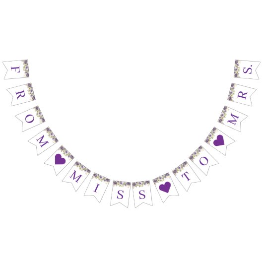 Bannière de Fêtes des mariées florales violettes (Tout)