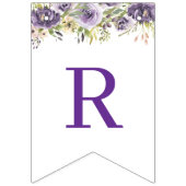 Bannière de Fêtes des mariées florales violettes (Deuxième drapeau)