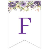 Bannière de Fêtes des mariées florales violettes (Premier drapeau)
