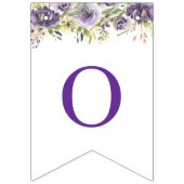 Bannière de Fêtes des mariées florales violettes (Troisième drapeau)