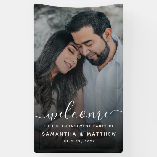 Bannière de fiançailles avec photo (Vertical)