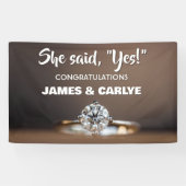 Bannière de fiançailles élégante et personnalisée  (Horizontal)