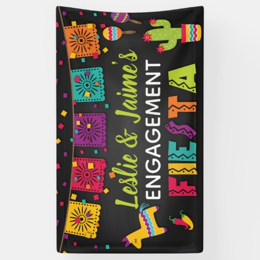 Bannière de fiesta de fiançailles (Vertical)