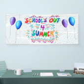 Bannière de fin d'année scolaire pour l'été (Salon professionnel)