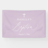 Bannière de fond de baptême de fille de croix viol (Horizontal)