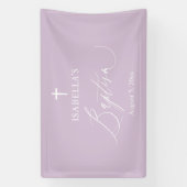 Bannière de fond de baptême moderne fille croix vi (Verticale)