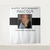 Bannière de fond de fête de retraite en tapisserie (Devant)