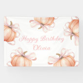 Bannière de fond de joyanniversaire citrouille à r (Horizontal)