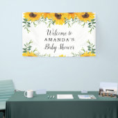 Bannière de fond du Baby shower de tournesol (Salon professionnel)