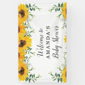 Bannière de fond du Baby shower de tournesol (Vertical)