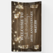 Bannière de fond en bois rustique pour anniversair (Vertical)