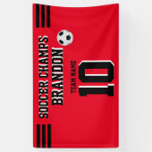 bannière de football fuchiablack joueur personnali (Vertical)