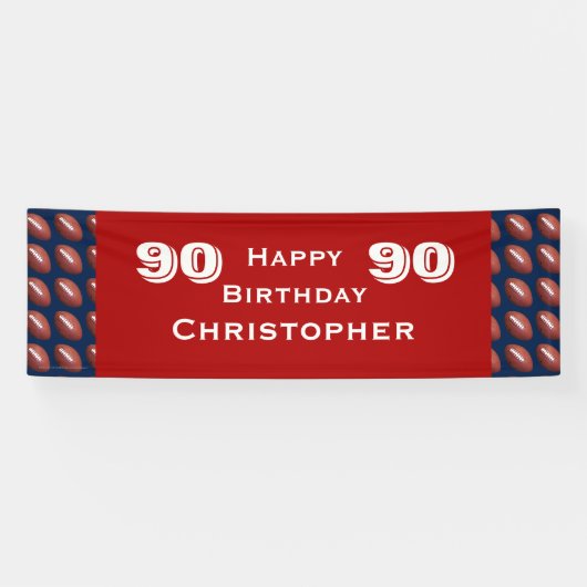 Bannière de football pour la 90e fête d'anniversai (Horizontal)